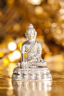 Berk Statuen Shakyamuni Buddha, versilbert