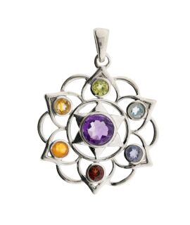 Berk Mandala mit Chakrasteinen