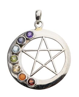 Berk Anhänger Pentagramm Chakrakreis