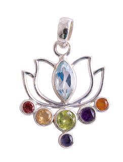 Berk Anhänger Lotus mit Chakrasteinen