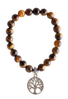 Berk Symbol Schmuck Tigerauge Armband mit Yggdrasil Charm