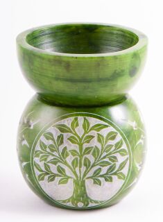 Berk Aromalampe Kugel Yggdrasil, grün Speckstein