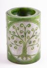 Berk Aromalampe Zylinder Yggdrasil,  grün, Speckstein