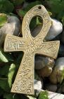 Berk Ankh Messing, klein mit ägyptischem Symbol 11 cm