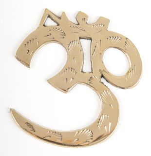 Berk Om-Wandsymbol, Messing, 8 cm