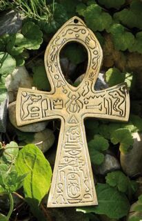 Berk Ankh Messing, mittel mit ägyptischem Symbol 15 cm